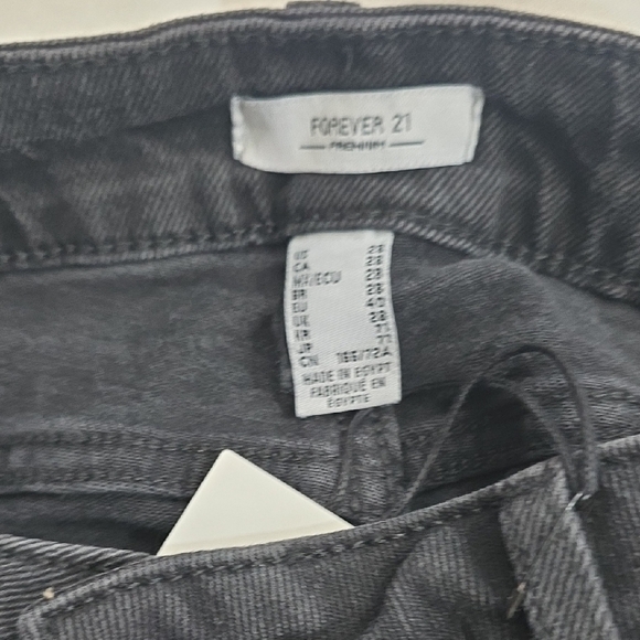 Forever 21 Dark Denim Distressed Shorts - Picture 4 of 5